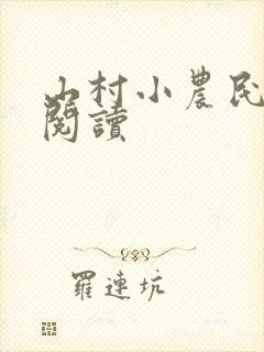 山村小农民小说阅读