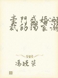 豪门盛婚:酷总裁的独家溺爱