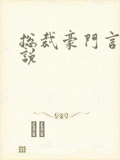 总裁豪门言情小说