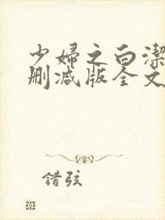 少妇之白洁2无删减版全文阅读