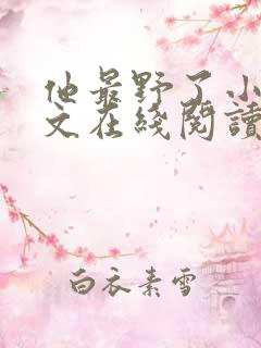 他最野了小说全文在线阅读