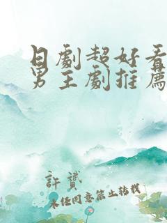 日剧超好看的双男主剧推荐