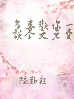 多喜欢你一点小说全文免费阅读
