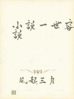 小说一世容安小说