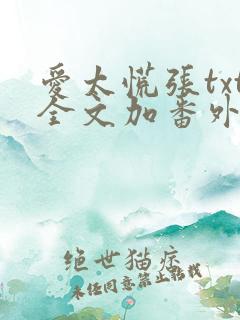 爱太慌张txt全文加番外