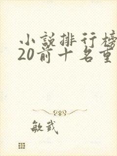 小说排行榜2020前十名重生