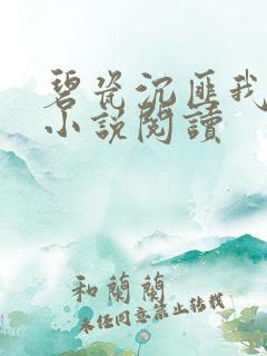 碧瓷沉匪我思存小说阅读