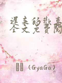 迟来的欢喜小说全文免费阅读