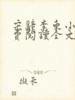 宋辞李东小说免费阅读全文无弹窗