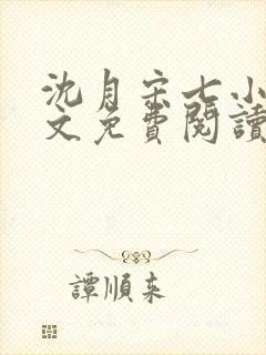 沈月宋七小说全文免费阅读