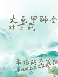 大龟甲师全本txt下载