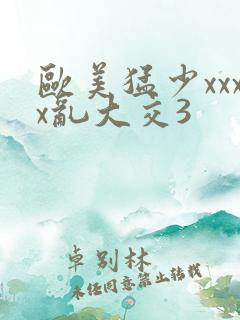 欧美猛少xxxx乱大交3