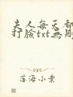 夫人每天都在线打脸txt无删减