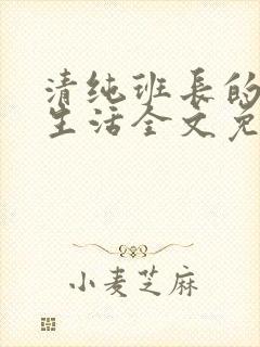 清纯班长的日常生活全文免费阅读