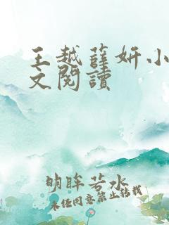 王越薛妍小说全文阅读