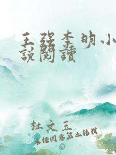 王强李明小薇小说阅读
