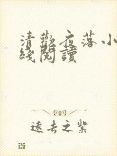 清欢夜落小说在线阅读
