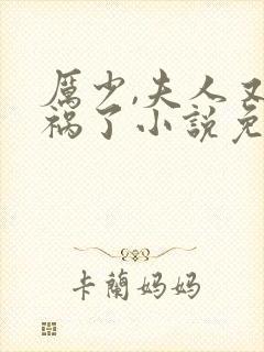 厉少,夫人又闯祸了小说免费阅读