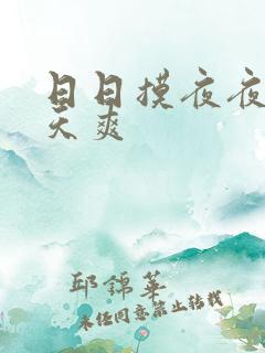 日日摸夜夜爽天天爽