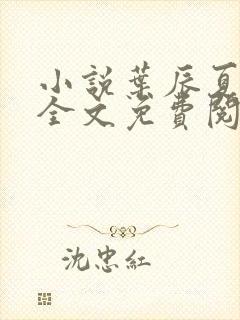 小说叶辰夏若雪全文免费阅读无弹窗
