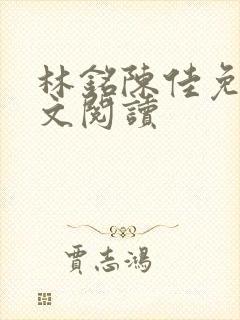 林铭陈佳免费全文阅读