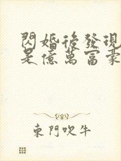 闪婚后发现老公是亿万富豪 小说下载