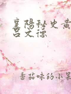 襄阳秘史黄蓉与吕文德