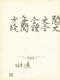 少年全文阅读在线阅读全文第一季