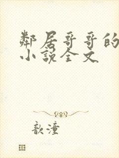 邻居哥哥的爱意小说全文
