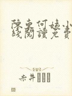 陈东何姨小说在线阅读免费