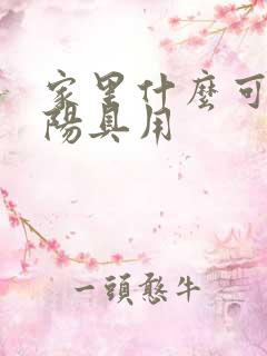 家里什么可以当阳具用