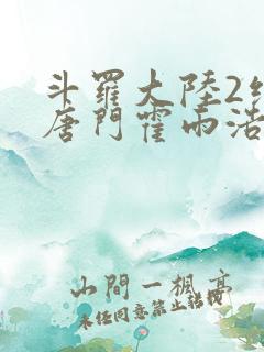 斗罗大陆2绝世唐门霍雨浩和王冬儿