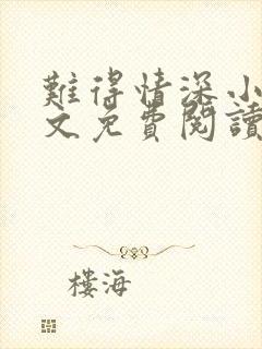 难得情深小说全文免费阅读
