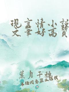 现言情小说推荐文笔好高质量完结