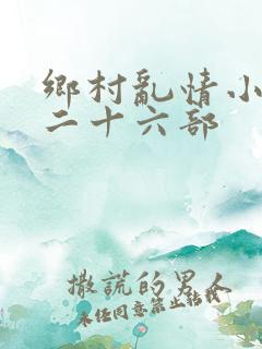 乡村乱情小雷第二十六部