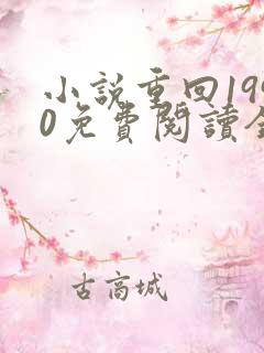 小说重回1990免费阅读全文无弹窗