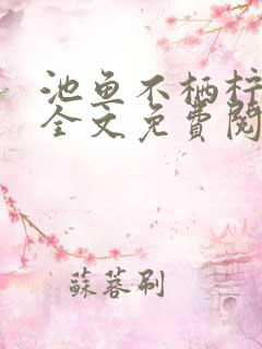 池鱼不栖柠小说全文免费阅读