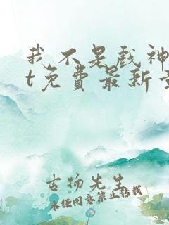我不是戏神txt免费最新章节