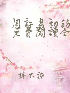 周许易初的小说免费阅读全文