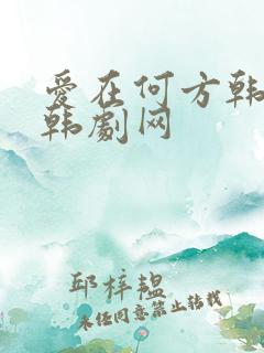 爱在何方韩语版韩剧网