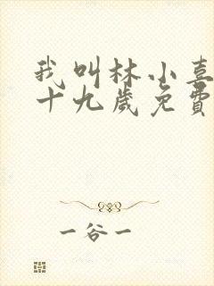 我叫林小喜今年十九岁免费阅读小说