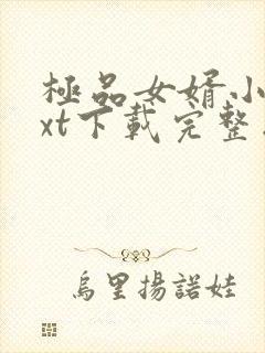 极品女婿小说txt下载完整版