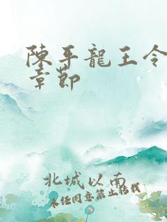 陈平龙王令最新章节