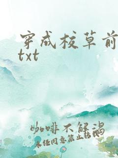 穿成校草前男友txt