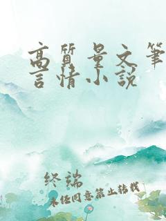 高质量文笔好的言情小说