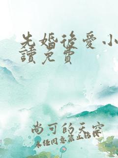 先婚后爱小说阅读免费