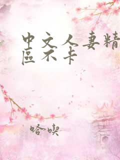 中文人妻精品一区不卡