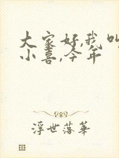 大家好,我叫林小喜,今年