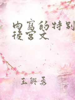 肉写的特别细的后宫文