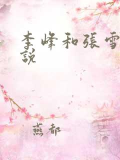李峰和张雪的小说